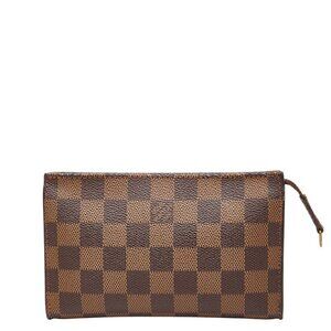 LOUIS VUITTON Authentic Brown Damier Leather Shoulder Bag